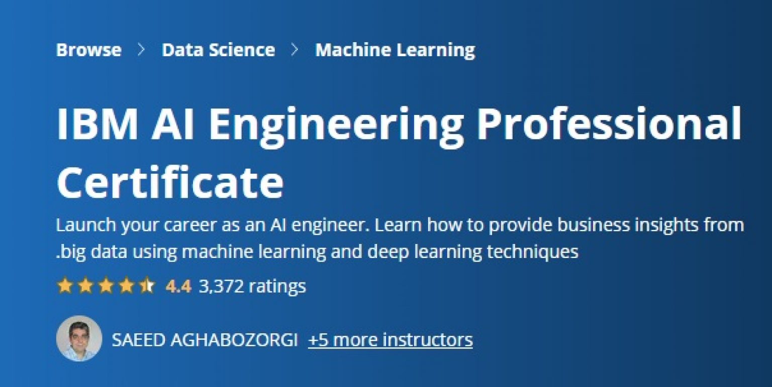 IBM Certified AI Engineering Professional Certificate Course | 3C