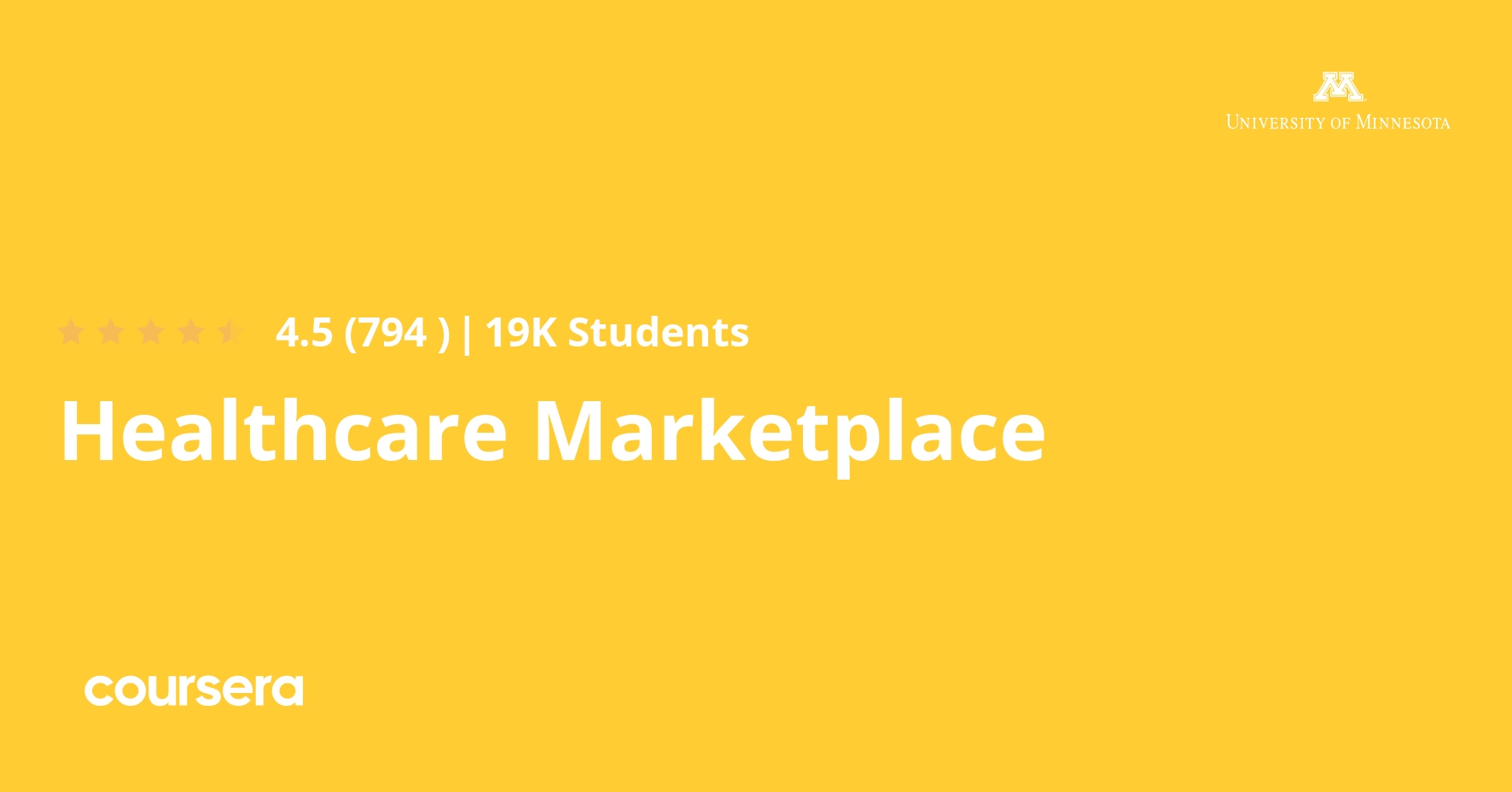 Healthcare Marketplace Specialization