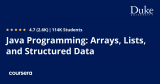 Java Programming: Arrays, Lists, and Structured Data